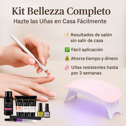 Kit Polygel Completo para Uñas de Salón en Casa – Incluye Lámpara de Regalo🎁