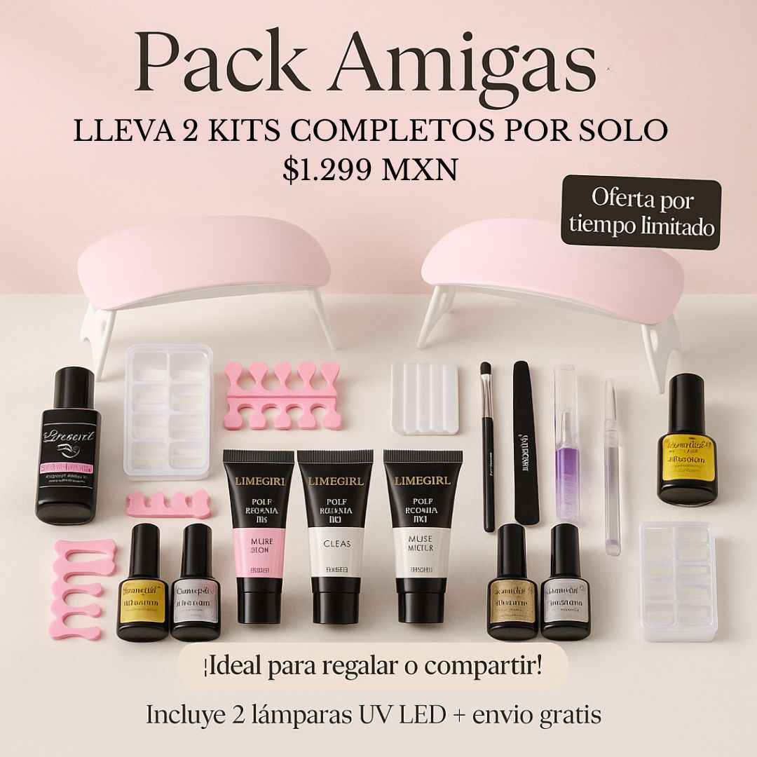 Kit Polygel Completo para Uñas de Salón en Casa – Incluye Lámpara de Regalo🎁