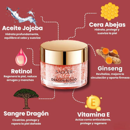 Dragon Blood ™| Hidratación, Renovación para una piel saludable y radiante con extracto de Sangre de Dragón
